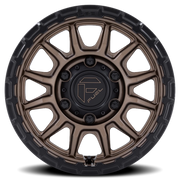 Fuel Piston UTV 15x7 +38 6x139.7mm 100.3mm Matte Bronze Matte Black Lip