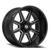 Gear Off Road Pivot 20x12 -44 8x180mm 124.3mm Gloss Black Milled