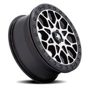 MSA Portal Beadlock 15x6 +38 4x137mm 96mm Gloss Black Machined-Gloss Black Ring
