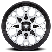 MSA Portal Beadlock 15x6 +38 4x110mm 86mm Gloss Black Machined-Gloss Black Ring