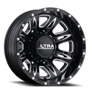 Ultra Predator Dually,Off-Road,Truck 049 17x6.5 -140 8x200mm 156.17mm Gloss Black Milled Accents-Clear Coat