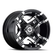 Fairway Alloys Prestige 10x7 -25 4x101.6mm 70.7mm Gloss Black Machined