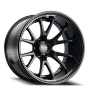 Luxxx HD Pro LHD Pro 1 20x11 -33 6x139.7mm 106.1mm Matte Black Milled-Gloss Black Lip