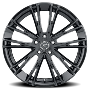 Platinum Prophecy 18x8 +40 5x112mm 66.56mm Gloss Black Clear Coat