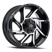 Vision 422 20x9 -12 6x135mm 87.1mm Gloss Black Machined Face