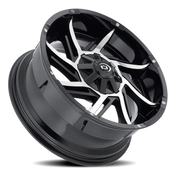 Vision 422 20x9 +12 6x135mm 106.2mm Gloss Black Machined Face