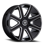 DUB Pull 24x10 +30 6x135mm 100.3mm Gloss Black Milled