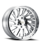 Cali Offroad Purge 22x12 -51 6x135mm 87.1mm Polished Silver Milled Spokes