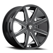 DUB Push 24x9.5 +25 6x135mm 87.1mm Gloss Black Milled