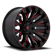 Fuel Quake 20x10 -18 5x127mm 71.5mm Gloss Black Milled Red