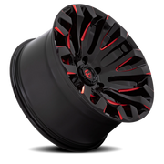 Fuel Quake 20x10 -18 8x180mm 124.2mm Gloss Black Milled Red