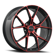 RTX R-Spec RS01 19x8.5 +38 5x114.3mm 73.1mm Gloss Black Machined Red