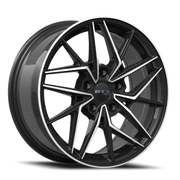 RTX R-Spec RS11 17x7 +42 5x114.3mm 73.1mm Gloss Black Machined