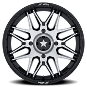 MSA Radar UTV 14x7 -47 4x110mm 86mm Gloss Black Machined Face