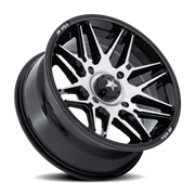 MSA Radar UTV 16x7 +10 5x114.3mm 72.56mm Gloss Black Machined Face