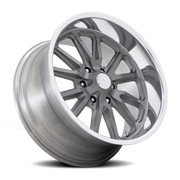 US Mags Rambler 6 20x8 +1 6x139.7mm 106.1mm Matte Gunmetal Diamond Cut Lip