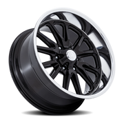 US Mags Rambler 6 20x8 +1 6x139.7mm 78.1mm Gloss Black Diamond Cut Lip