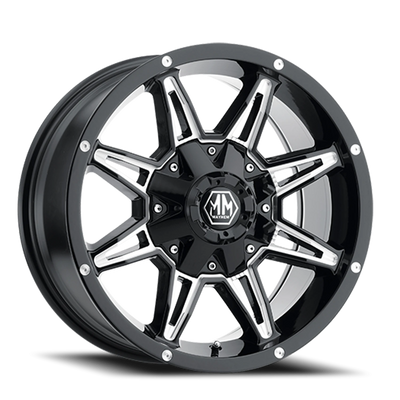 Mayhem Rampage 20x10 -25 6x135mm 106mm Black Milled Spokes