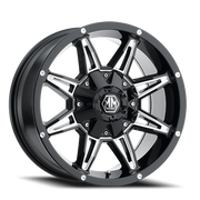 Mayhem Rampage 20x10 -25 8x165.1mm 130.8mm Black Milled Spokes