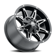 Mayhem Rampage 20x9 +0 8x165.1mm 130.8mm Black Milled Spokes