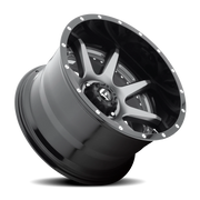 Fuel Rampage 22x12 -44 5x127mm 78.1mm Matte Gunmetal Black Lip