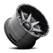 Fuel Rampage 22x12 -44 6x139.7mm 108mm Matte Gunmetal Black Lip