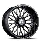 Lock Offroad Rampage 20x9 +1 5x127mm 87.1mm Gloss Black Milling