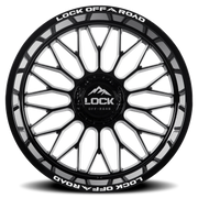 Lock Offroad Rampage 20x10 -18 5x127mm 87.1mm Gloss Black Milling