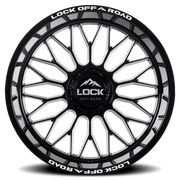 Lock Offroad Rampage 20x10 -18 6x135mm 106.2mm Gloss Black Milling