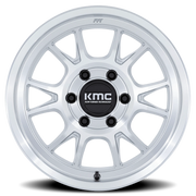 KMC Range 17x8.5 -10 5x150mm 110.1mm Gloss Silver Machined Face