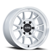 KMC Range 17x8.5 +0 6x135mm 87.1mm Gloss Silver Machined Face