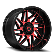 Gear Off Road Ratio 20x10 -19 8x180mm 124.3mm Gloss Black Machined Face-Red Tint