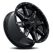 RTX Offroad Ravine 17x8 +15 5x114.3mm 71.5mm Black Milled