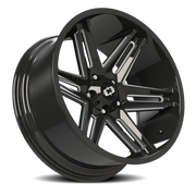 Vision 363 22x10 -19 5x127mm 78.1mm Gloss Black Milled Spokes