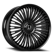 Dolce Luxury Razzo 24x10 +25 6x135mm 87.1mm Matte Black Glossy Black Lip