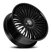Dolce Luxury Razzo 22x9.5 +35 6x135mm 87.1mm Matte Black Glossy Black Lip