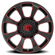 XD Series Reactor 20x9 +0 5x127mm 78.1mm Gloss Black Milled-Red Tint