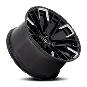 Fuel Rebar 5 22x12 -44 5x127mm 71.5mm Gloss Black Milled