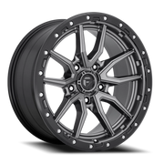 Fuel Rebel 20x10 -18 5x139.7mm 78.1mm Matte Gunmetal Black Bead Ring