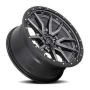 Fuel Rebel 20x9 +1 5x139.7mm 78.1mm Matte Gunmetal Black Bead Ring