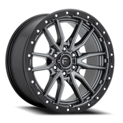 Fuel Rebel 17x9 -12 6x135mm 87.1mm Matte Gunmetal Black Bead Ring