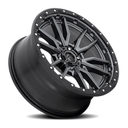 Fuel Rebel 22x10 -13 6x135mm 87.1mm Matte Gunmetal Black Bead Ring