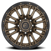 Fuel Rebel 20x10 -18 8x180mm 124.3mm Matte Bronze Black Bead Ring