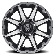 Fairway Alloys Rebel 12x6 -23 4x101.6mm 70.7mm Matte Black Machined