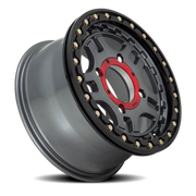 KMC Recon Beadlock UTV 15x7 +38 4x156mm 132mm Gunmetal Gloss Black Ring