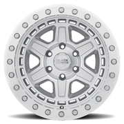 Black Rhino Reno Beadlock 17x8.5 -38 5x127mm 71.6mm Silver Mirror Face-Machined Lip-Silver Bolts