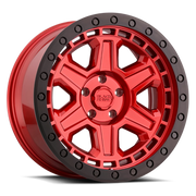 Black Rhino Reno 17x9 +0 6x135mm 87.1mm Candy Red Black Lip Edge-Black Bolts