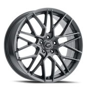 Platinum Retribution 18x8 +35 5x100mm 63.3mm Gloss Gunmetal Clear Coat