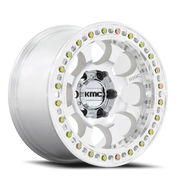 KMC Riot Beadlock 17x8.5 +0 6x139.7mm 108mm Machined Silver
