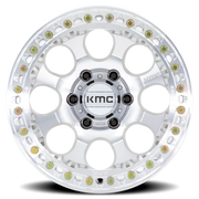 KMC Riot Beadlock 17x8.5 +0 6x139.7mm 108mm Machined Silver